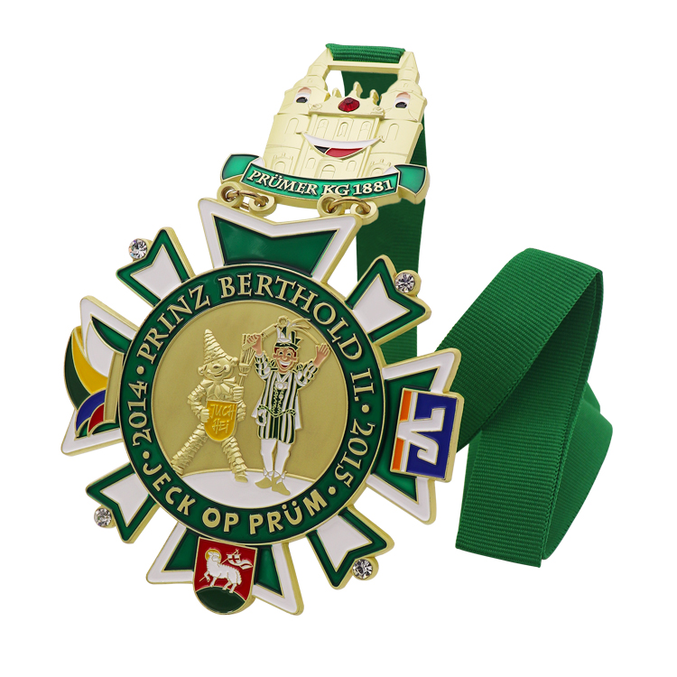 Customized Gold-plated Carnival Clown Logo Medal