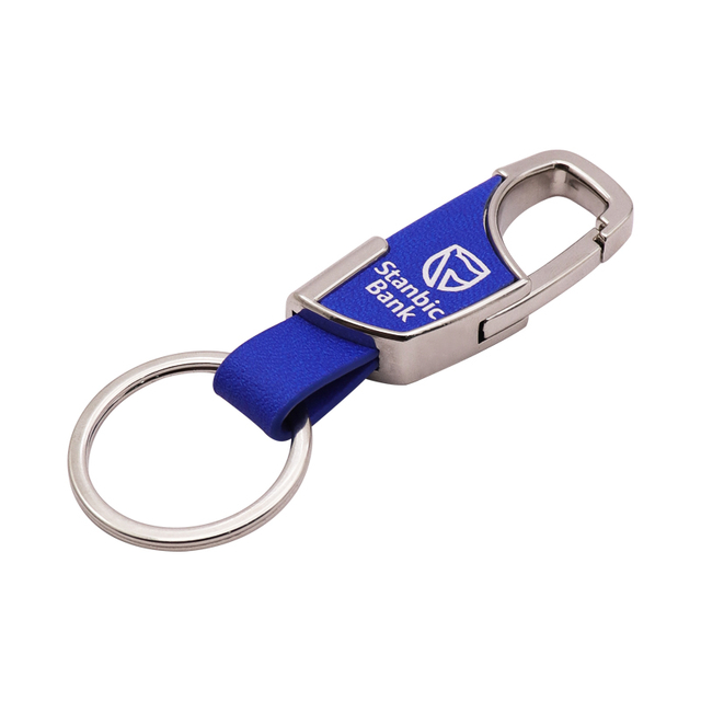 Custom Leather And Metal Key Ring Keychain