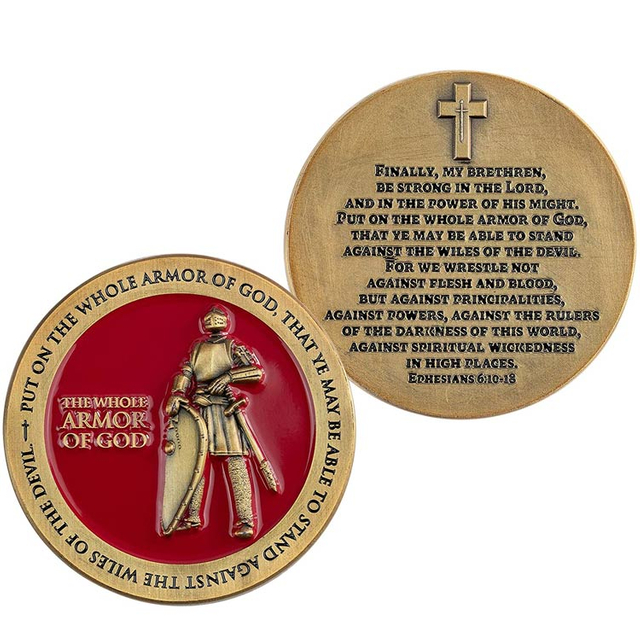 Custom Knight Templar Red Cross Challenge Coin