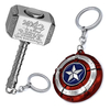 Cusotm Metal Marvel Keychain Captain America Shield Pewter Key Ring