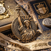 Customized 3D Statue of Liberty Souvenir Lapel Pin