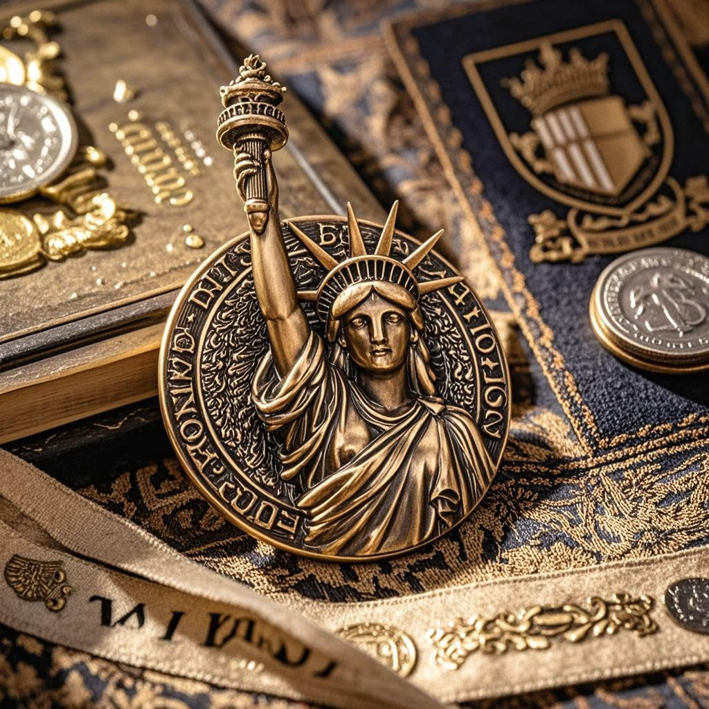 Customized 3D Statue of Liberty Souvenir Lapel Pin