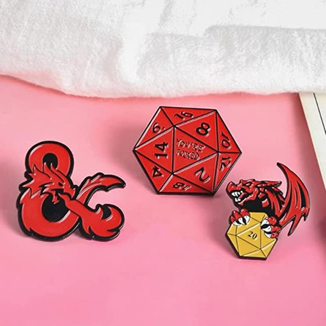 Custom DND Player DM Hard Enamel Pins OEM