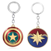 Cusotm Metal Marvel Keychain Captain America Shield Pewter Key Ring