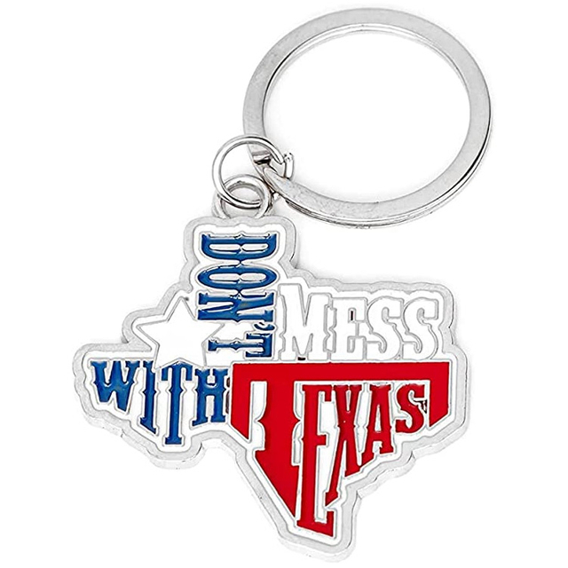 Custom Keyring Texas Souvenir Keychain Metalic