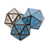 DND Game Large White Metal Dice